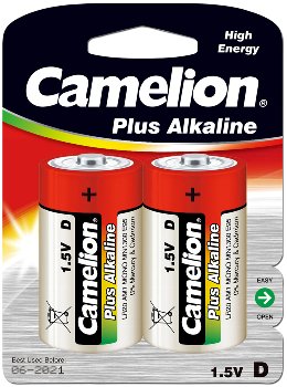 Mono-Batterien CAMELION AlkalinePlus / Ty D/LR20, 1,5V, 2er Pack