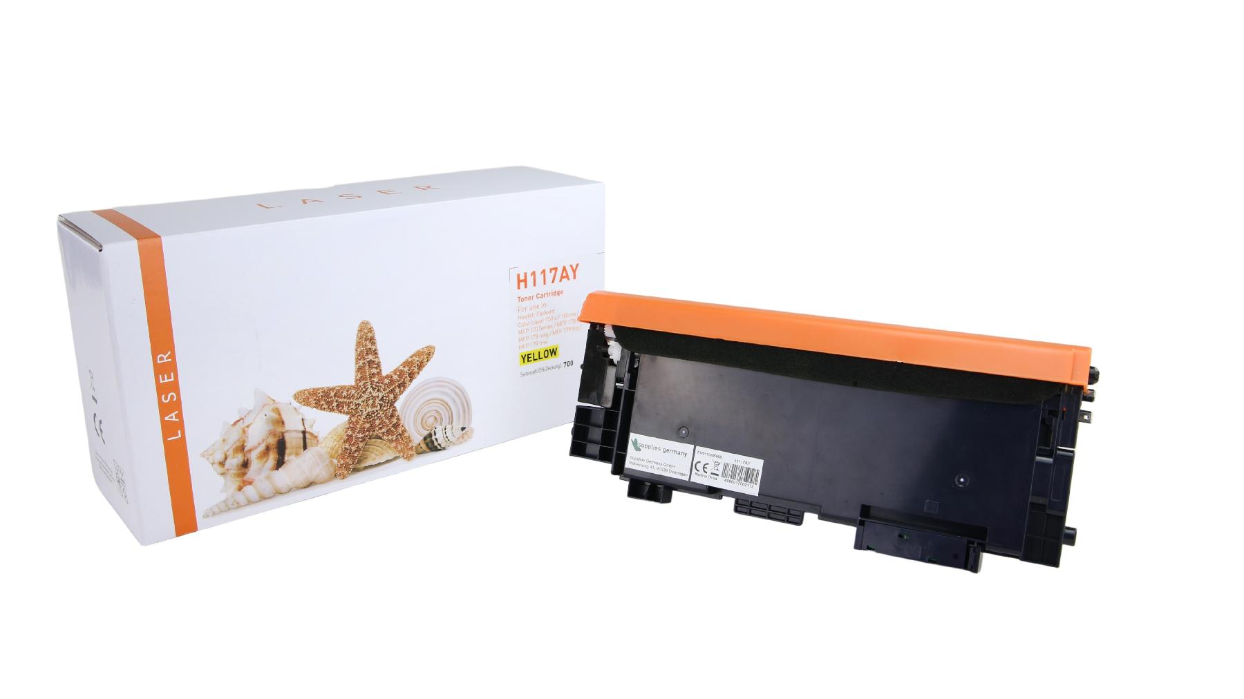 117AY alternativ Toner gelb für HP / W2072A / 700 Seiten