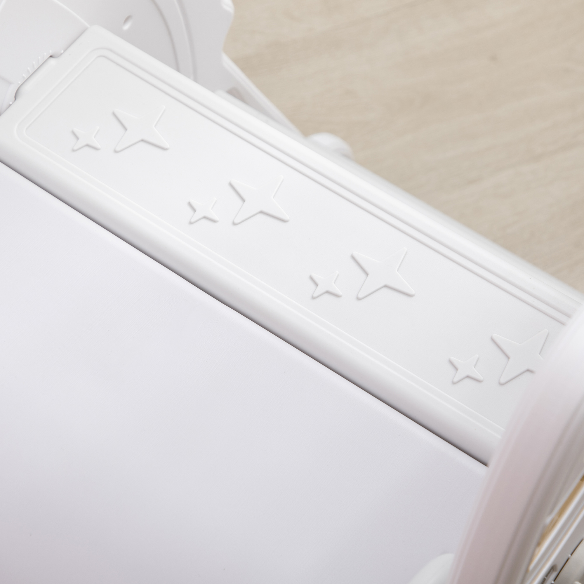 Rutsche für Kinder 1,5 bis 3 Jahre, Raketen-Design, Sticker-Set, grau, 157 x 46,5 x 80 cm