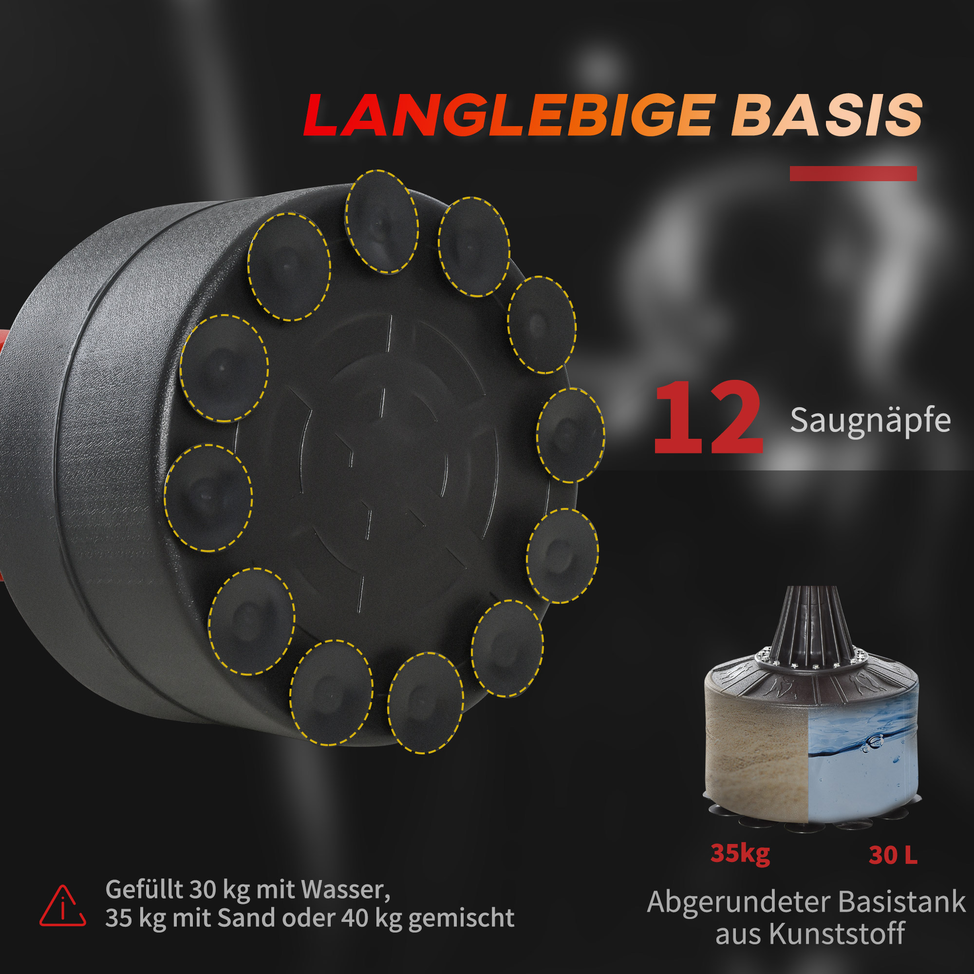 Boxsack stehend 155-205cm Höhenverstellbar Standboxsack mit 360° Reflexstange Speedball, Boxhandschuhen Pumpe, Punchingball Set für Erwachsene Jugendliche, Kickboxsack für Box Training