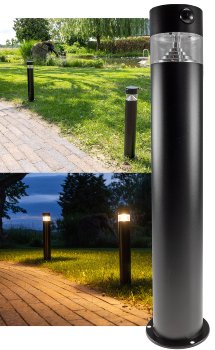 LED Solar Wegeleuchte "SWL-AS50" / IP44, warmweiß 3000K, PIR Sensor, 50cm
