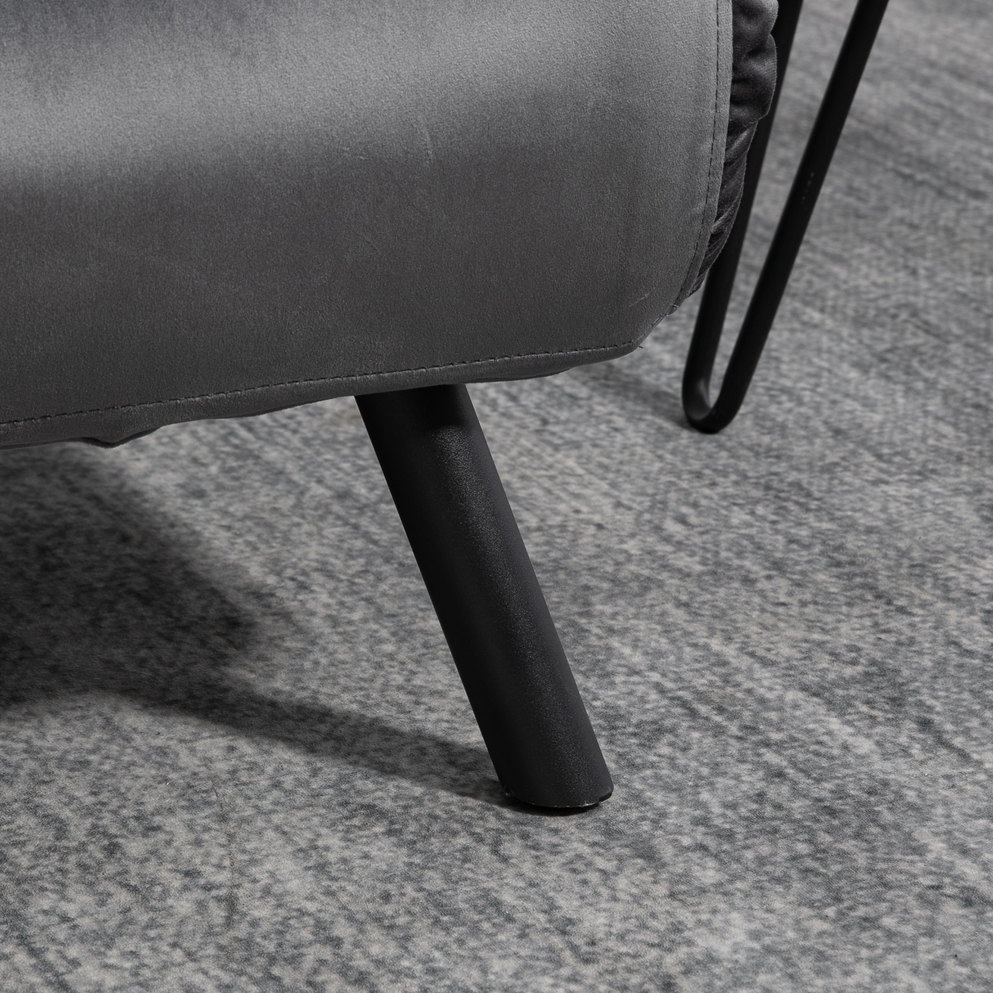 Schlafsofa 2er-Sofa Samtsofa, Schlaffunktion, inkl. 2 Kissen, Samtoptik, Natur + Dunkelgrau + Schwarz