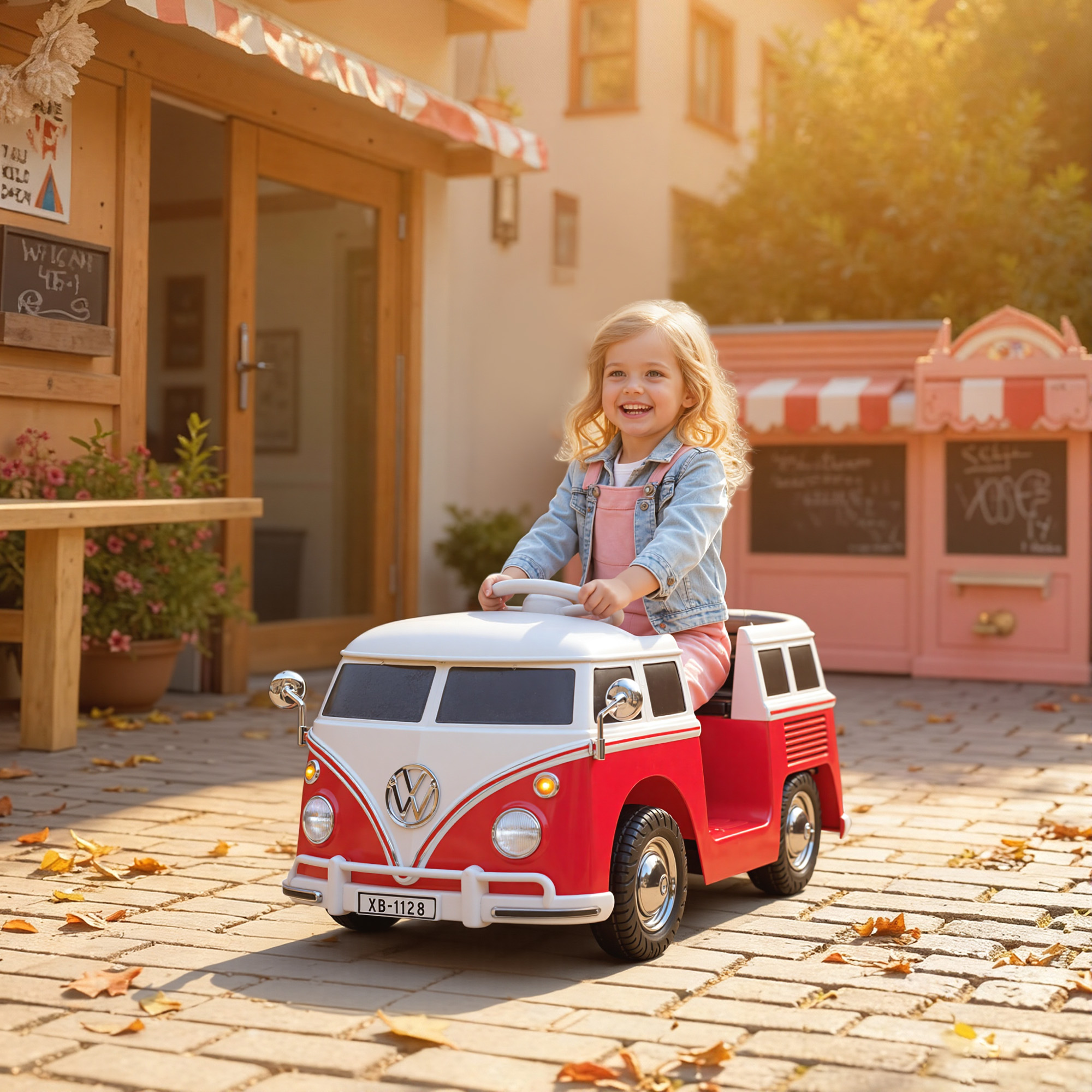 Kinder Elektroauto, 12V Kinderfahrzeug mit MP3, Doppelmotor, Elektrofahrzeug mit Hupe, Sanftanlauf, 89x49x41,5 cm, Rot