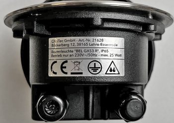 Bodenleuchte "BEL GX53 R " rund / ØxT 12x7cm, IP65, GX53 Fassung