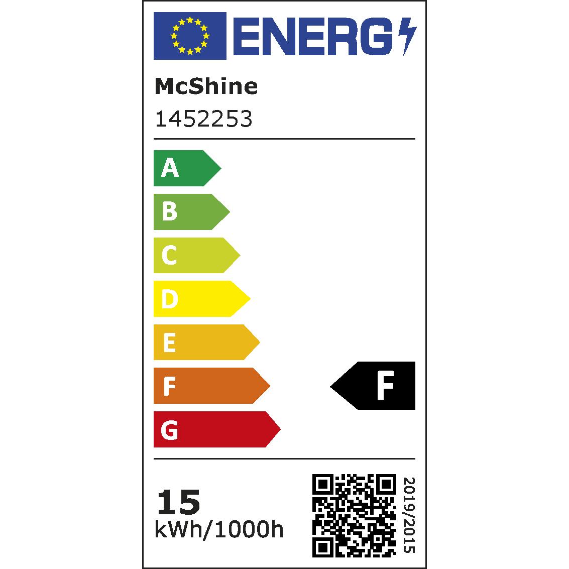 LED Glühlampe McShine, E27, 15W, 1250lm, 220°, 4000K, neutralweiß, Ø60x118mm