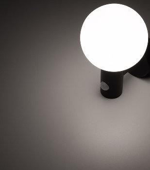 LED Wandleuchte "LAMU" mit PIR-Sensor / IP65, 15W, schwarz, 4000k / neutralweiß