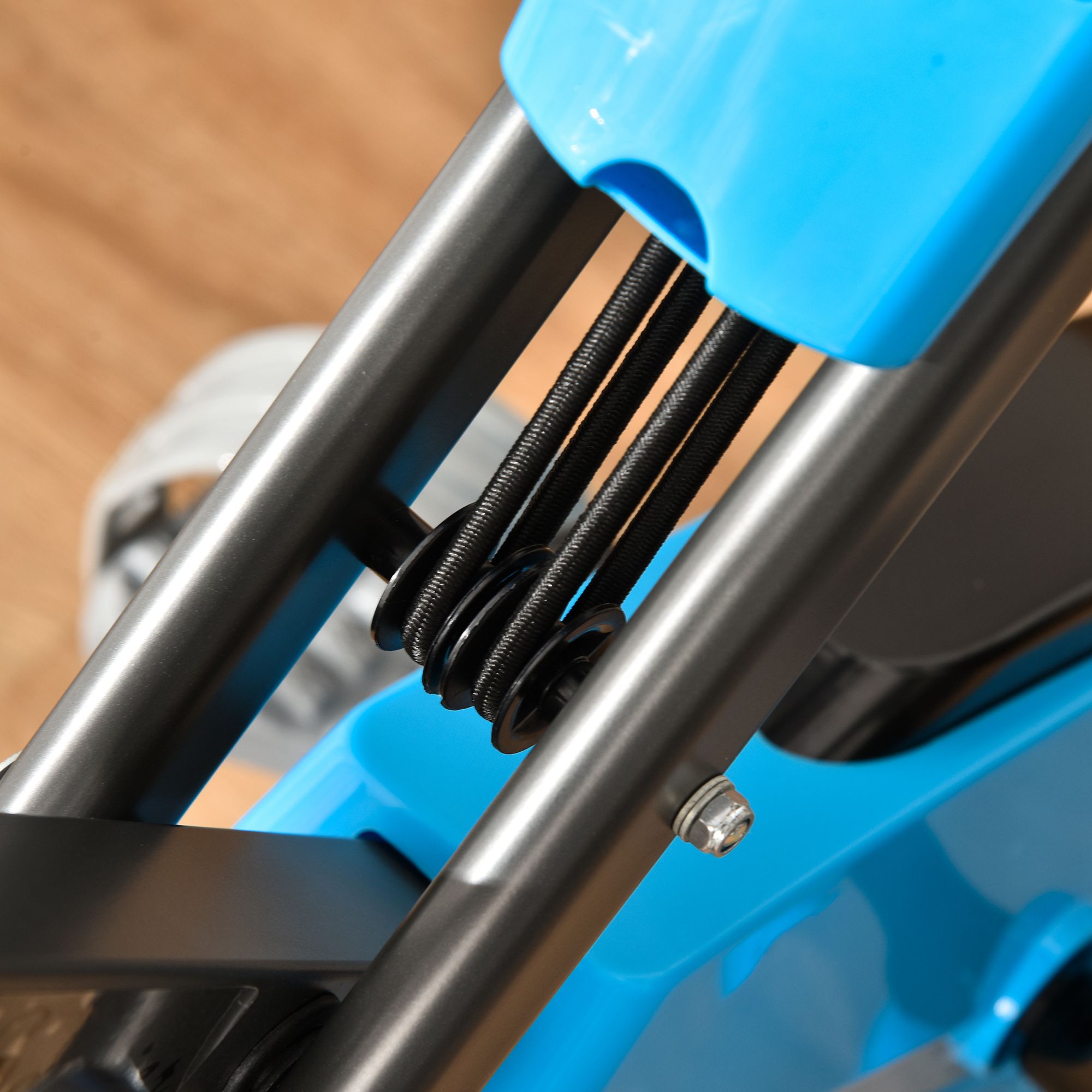 Heimtrainer 2-in-1 Fahrradtrainer mit LCD-Display Pulsmesser verstellbar Sitz Räder, klappbarer Hometrainer Trimmrad mit 8 stufig Magnetwiderstand, Spannseil, Stahl