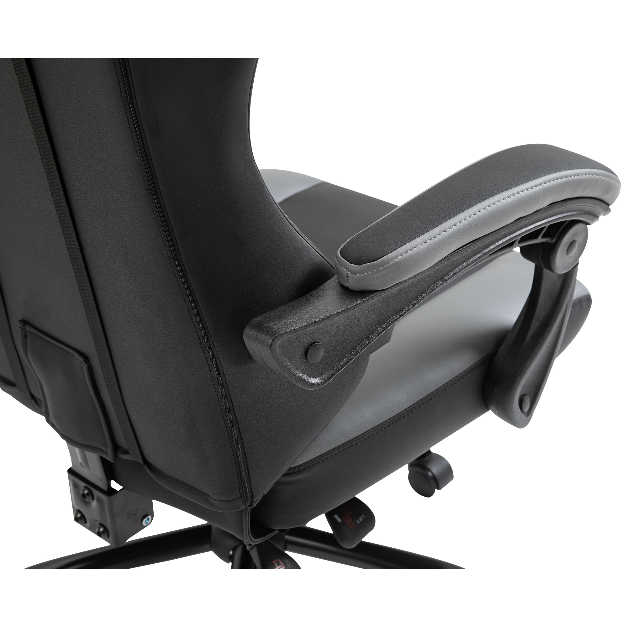 ergonomischer Gaming Stuhl Bürostuhl Schreibtischstuhl, Drehstuhl Höhenverstellbar, Verstellbares Lendenkissen mit Fußstützen Schwarz 62x52x128 cm
