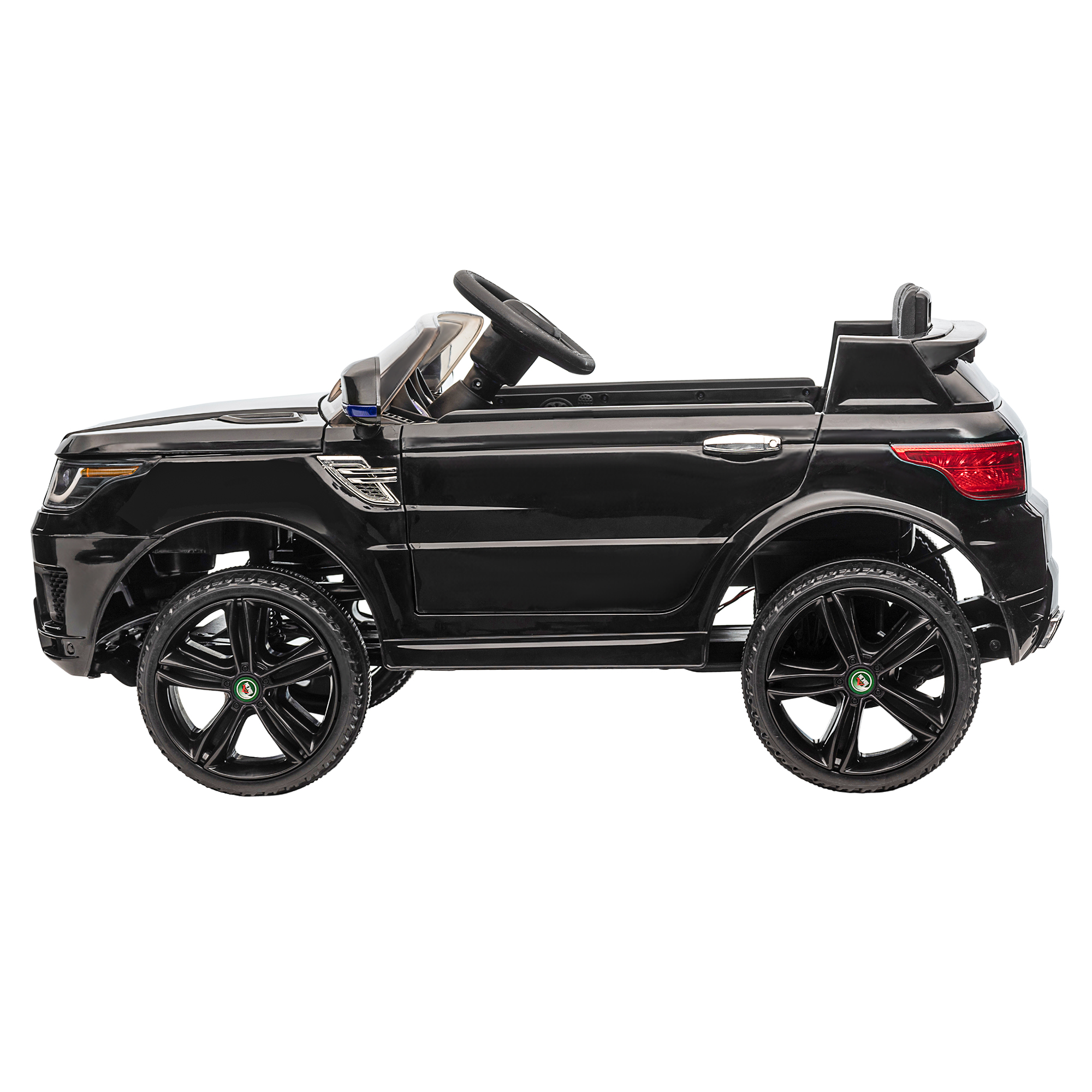 Kinder-Elektroauto SUV, bis 5 kmh/h, mit Sicherheitsgurt, Fernbedienung, Scheinwerfern, Musikfunktion, schwarz