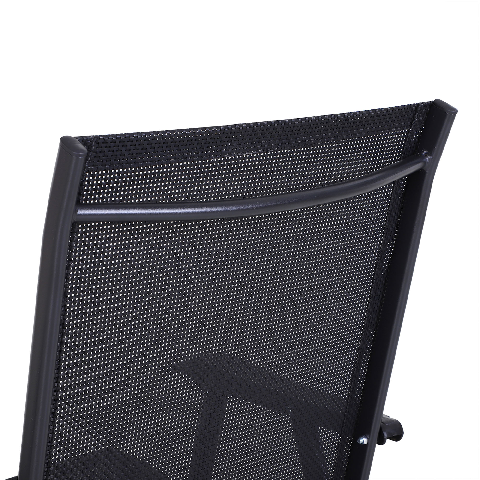 Klappstuhl mit Armlehne 2er Set Campingstuhl Angelstuhl Metall Schwarz 58 x 64 x 94 cm