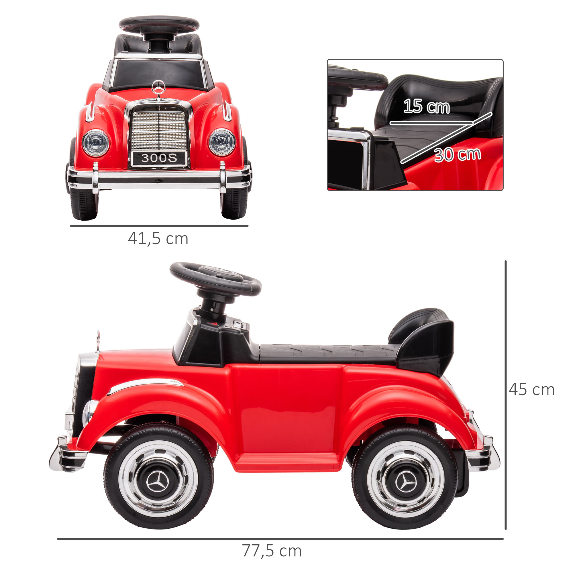 Rutscher Kinderauto Mercedes Benz Design 300 S Design, Rot