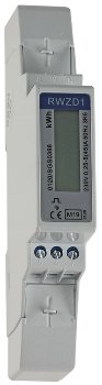 Wechselstromzähler für DIN Trägerschiene / 1-phasig 45A, 161-300V, 1TE, digital LCD