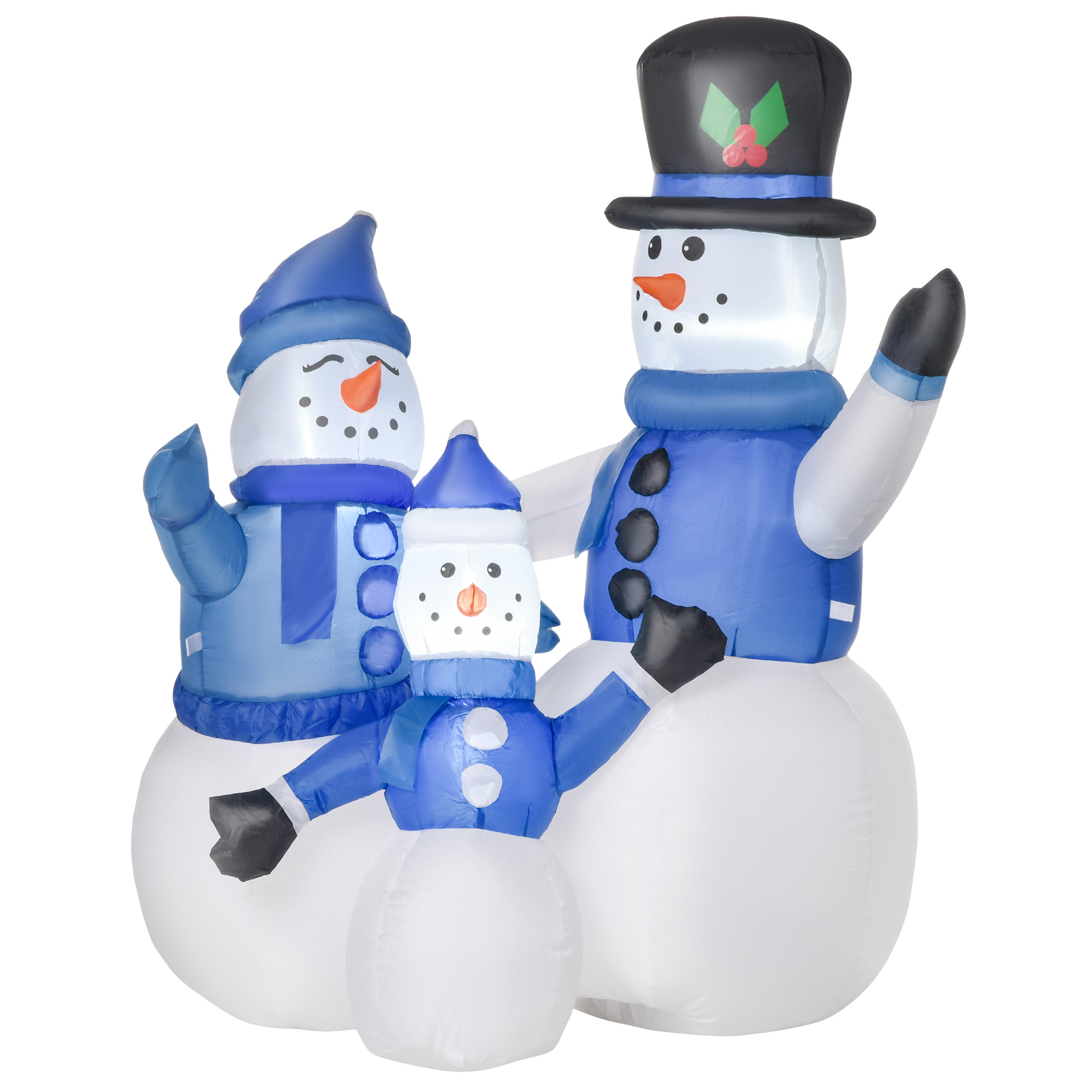 Schneemänner Schneemann Weihnachtsdekoration, LED-Lichter, 1,8 m, inkl. Gebläse, selbstaufblasend