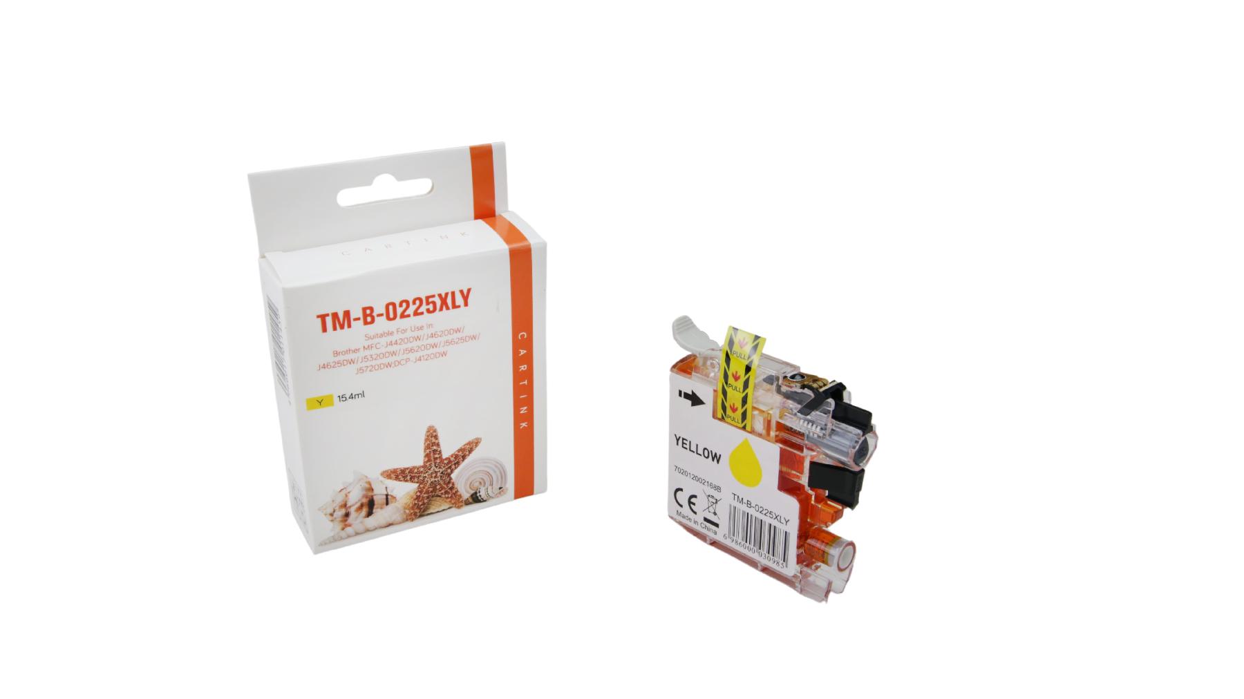 LC225Y alternativ Seestern Tinte gelb für Brother / LC225Y / 15,4ml LC225Y alternativ Seestern Tinte gelb für Brother / LC225Y / 15,4ml