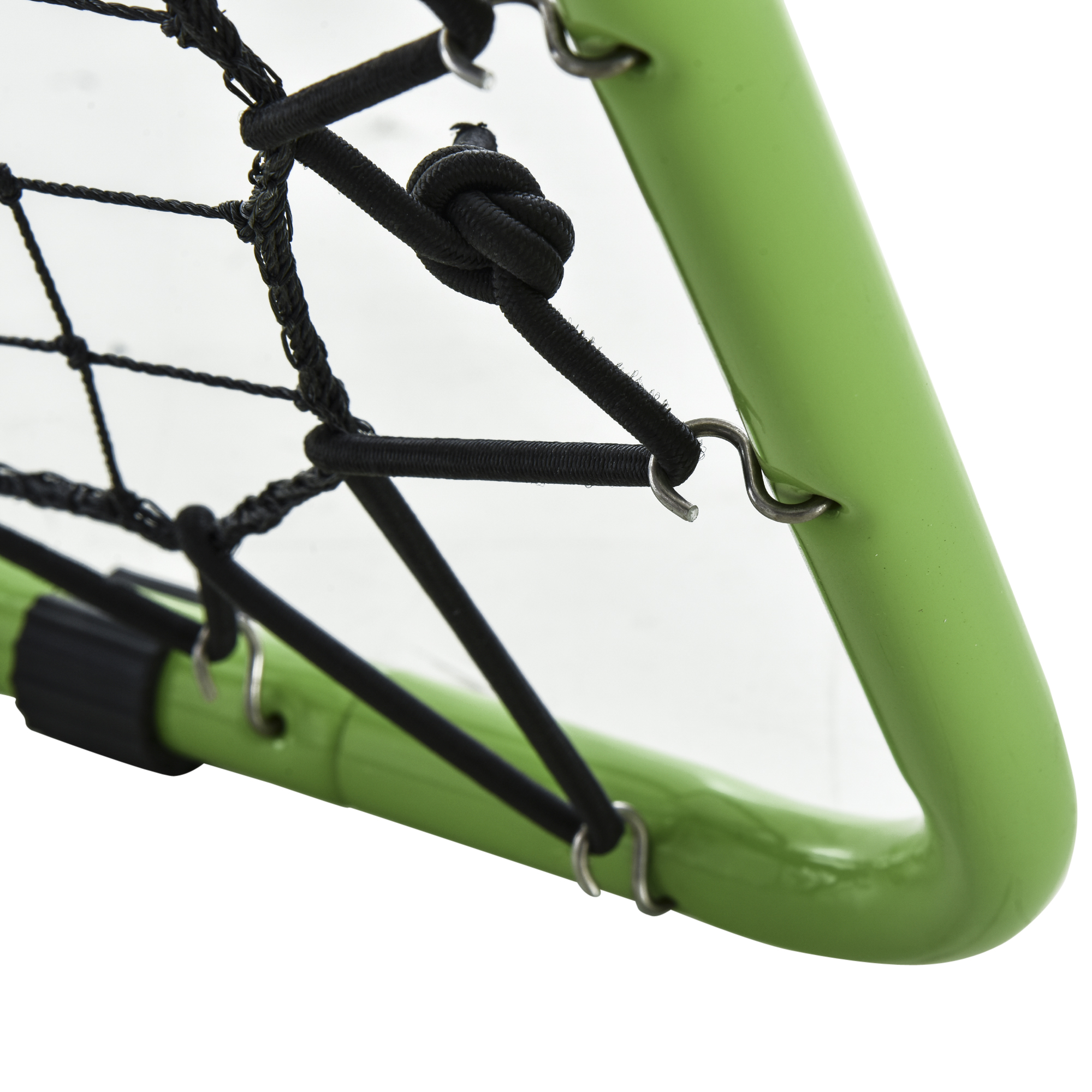 Fußball Rebounder Kickback Tor Rückprallwand Netz für Baseball Basketball beidseitiger Rückprall Verstellbar in 5 Stufen Metall Grün+Schwarz 75 x 75 x 64 cm