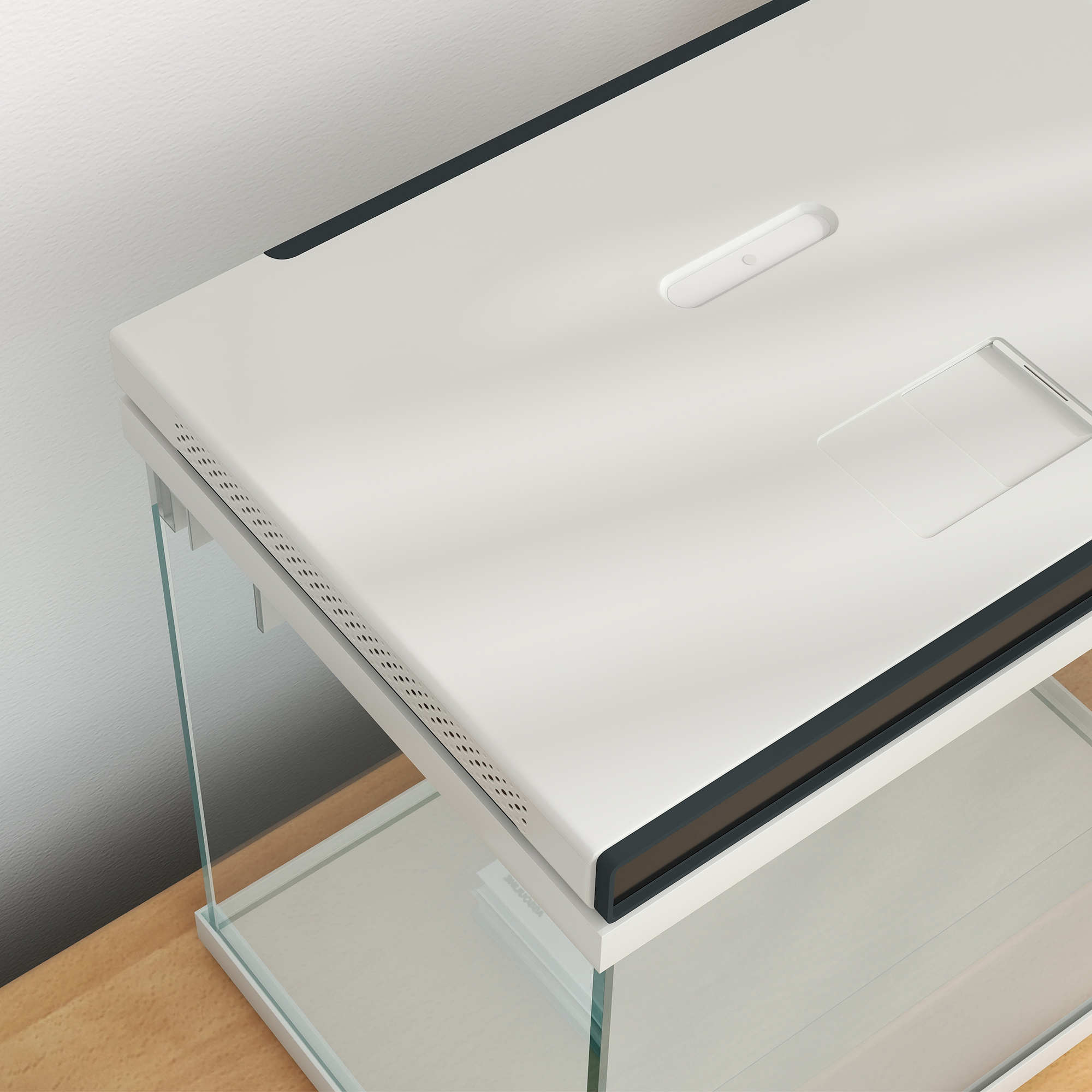 26 Liter Aquarium mit Filter, LED-Beleuchtung, Wasserpumpe, für verschiedene Fischarten, ca. 38 x 26 x 38 cm