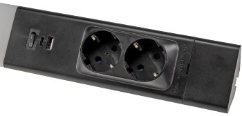 LED Unterbauleuchte "Arusha" schwarz / USB A+C PD, 60cm, Licht warmweiß