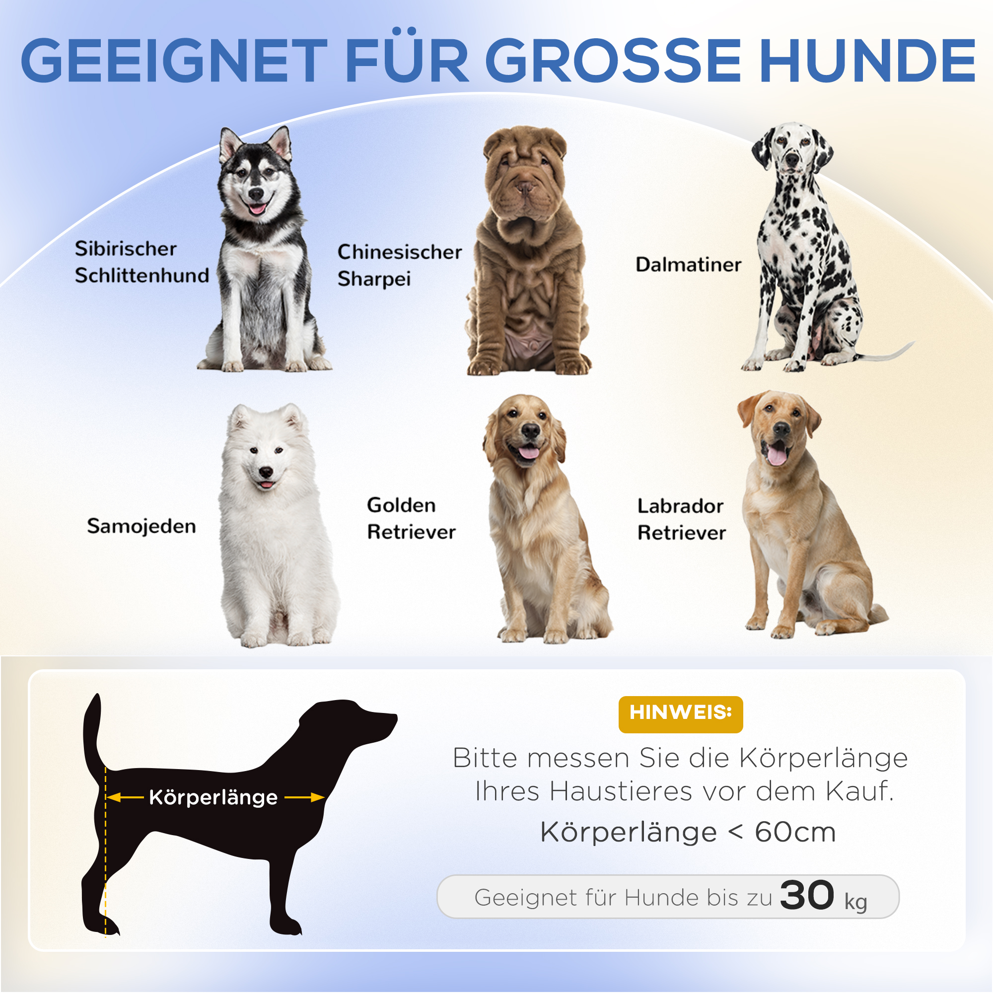 Hundesofa für große Hunde bis 30 kg, gepolsterte, Kiefernholzbeine, 98 x 67 x 25 cm, Grau