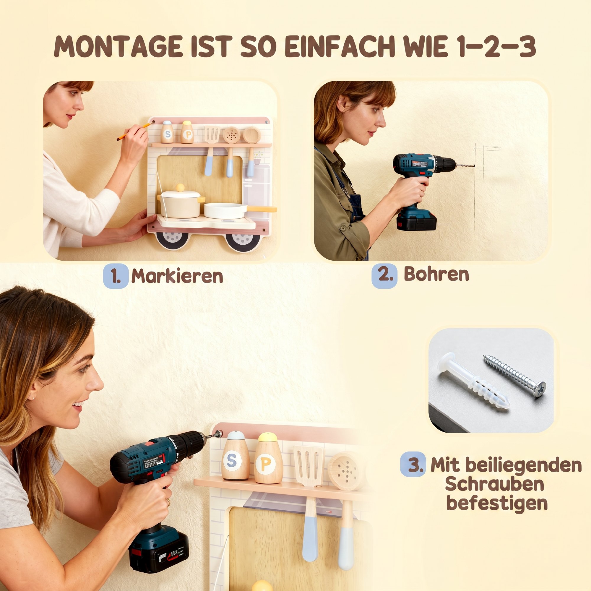 Montessori Busy Board Sensorisches Spielzeug im Truck-Design ab 3 Jahre