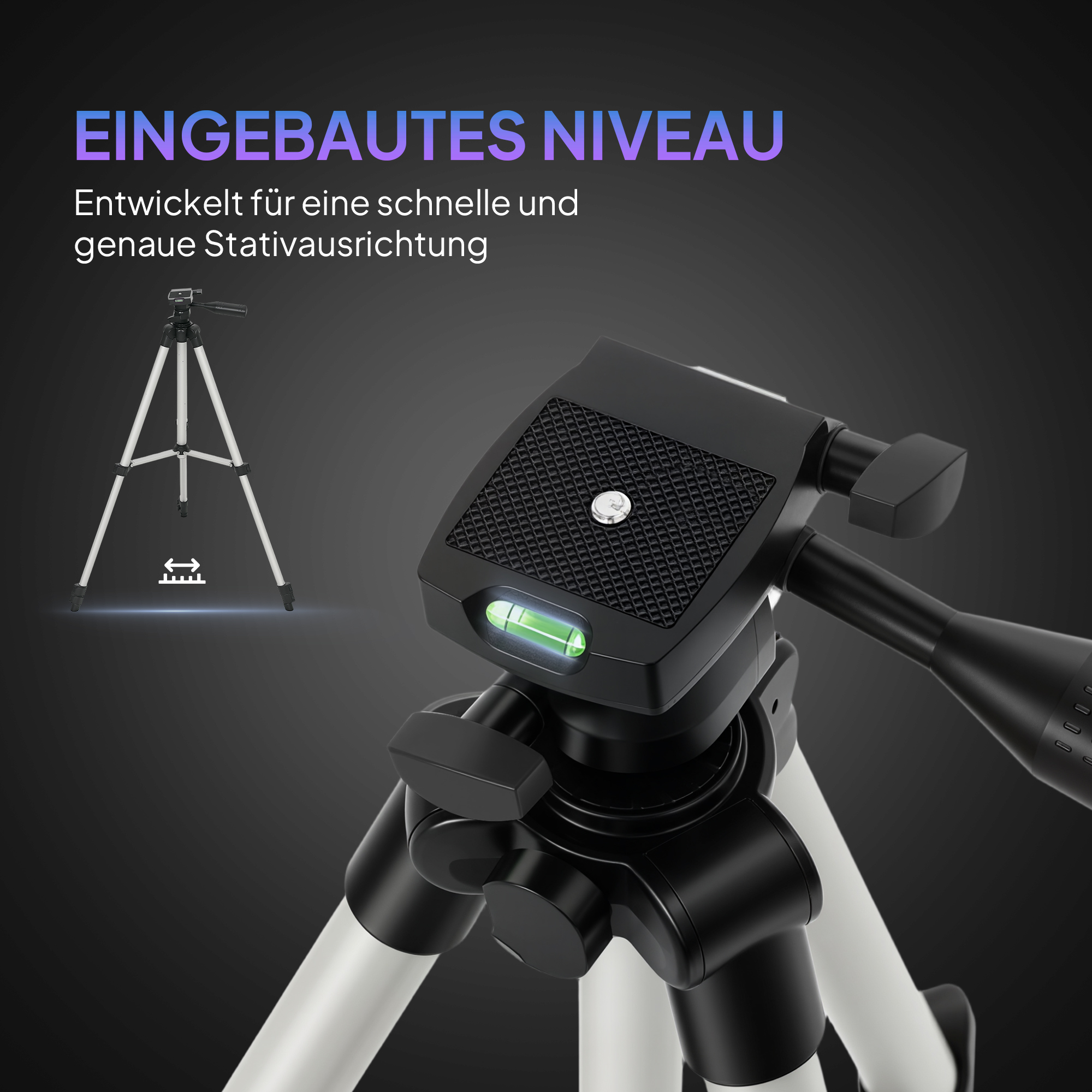 Teleskop, 70 mm Objektiv, 5 x 24 Fernrohr, verstellbares Stativ, Silberfarben