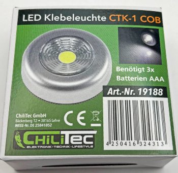 LED Klebeleuchte "CTK1 COB" / mit Klebefolie, 4000k / neutralweiß