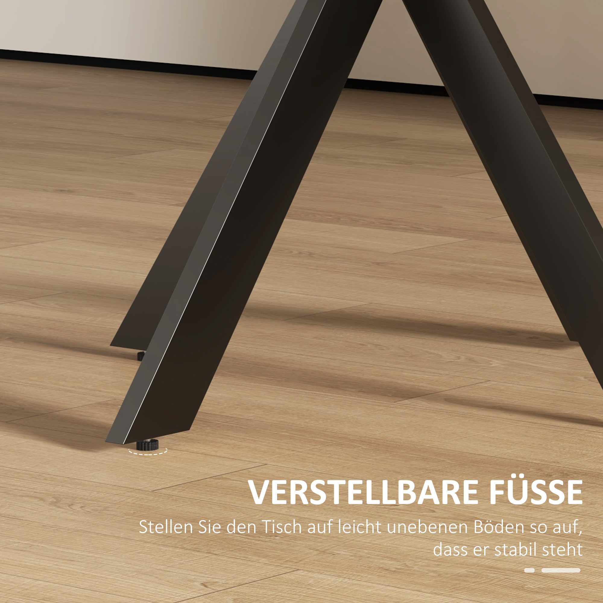 Esstisch 75 x 75 cm rund Küchentisch für 2-4 Personen modern Esszimmertisch mit Spinnenfuß Braun