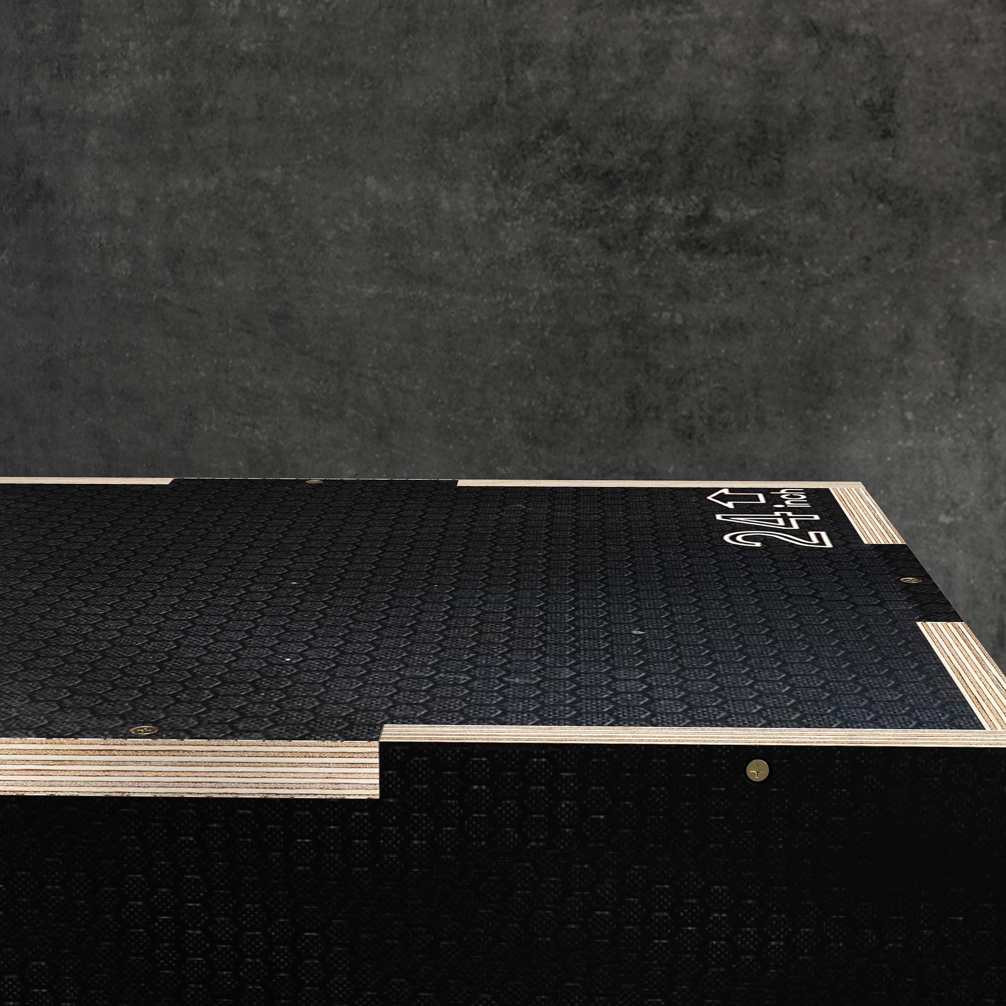 Plyo-Box/Sprungbox, robust, 61 x 51 x 41 cm, Schwarz, Griff 10x3,5 cm, bis 120 kg