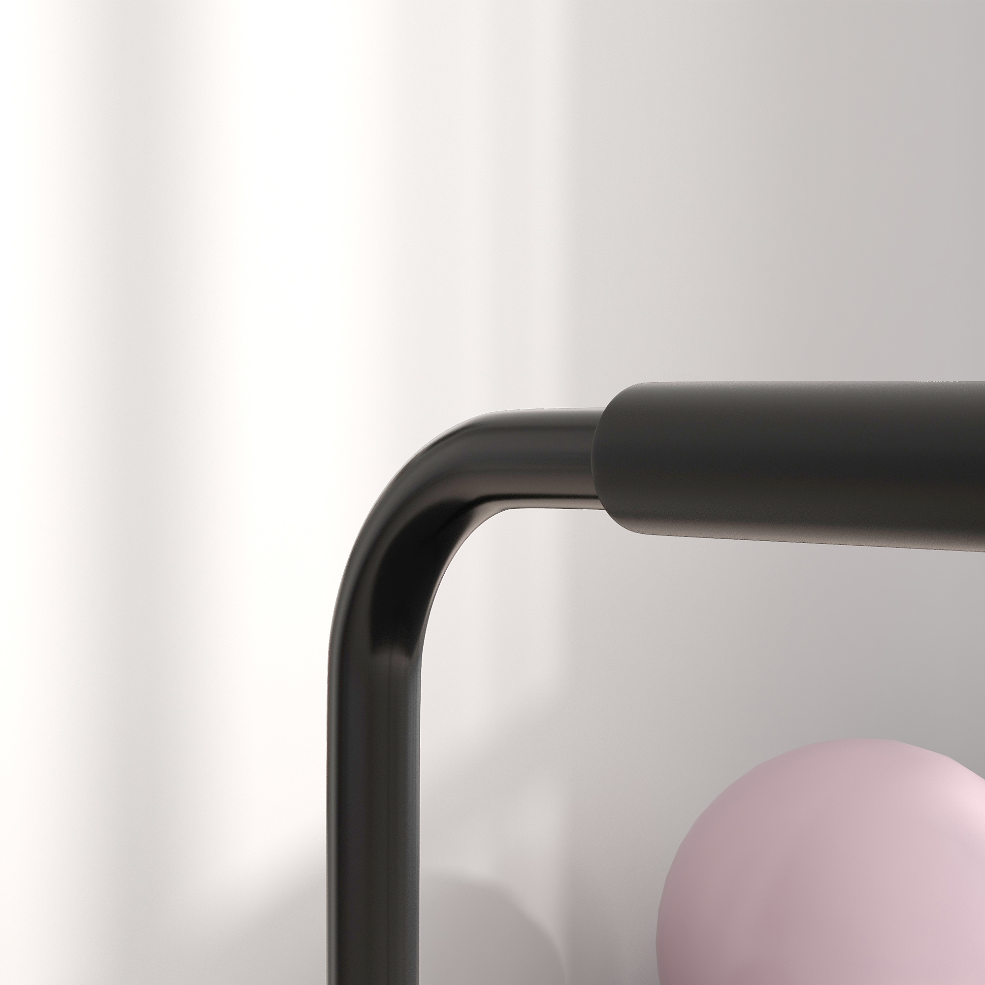 Dip-Station, höhenverstellbar 80-105 cm, leicht, rutschfest, bis 120 kg, Stahl, Schwarz