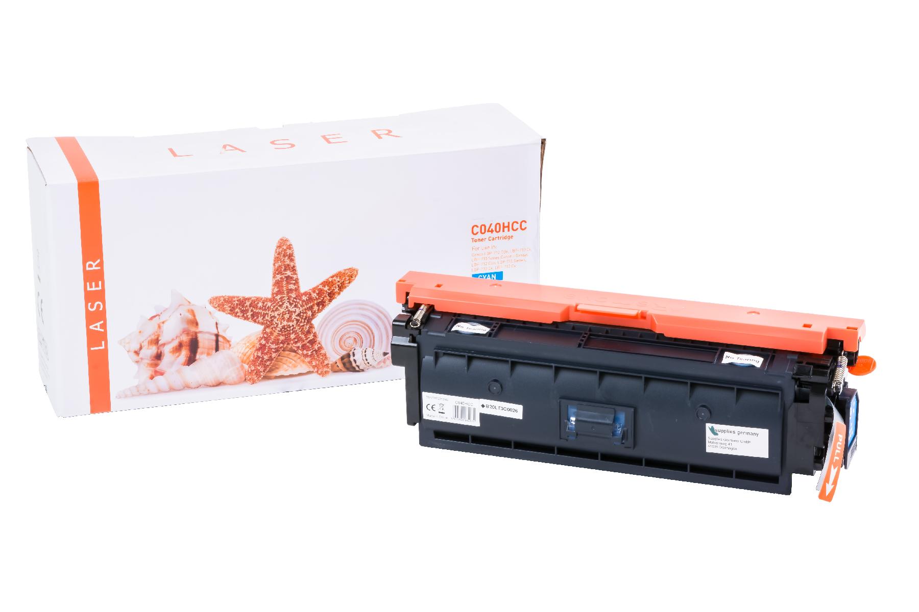040HC alternativ Toner Cyan für Canon /  0459C001 / 10.000 Seiten