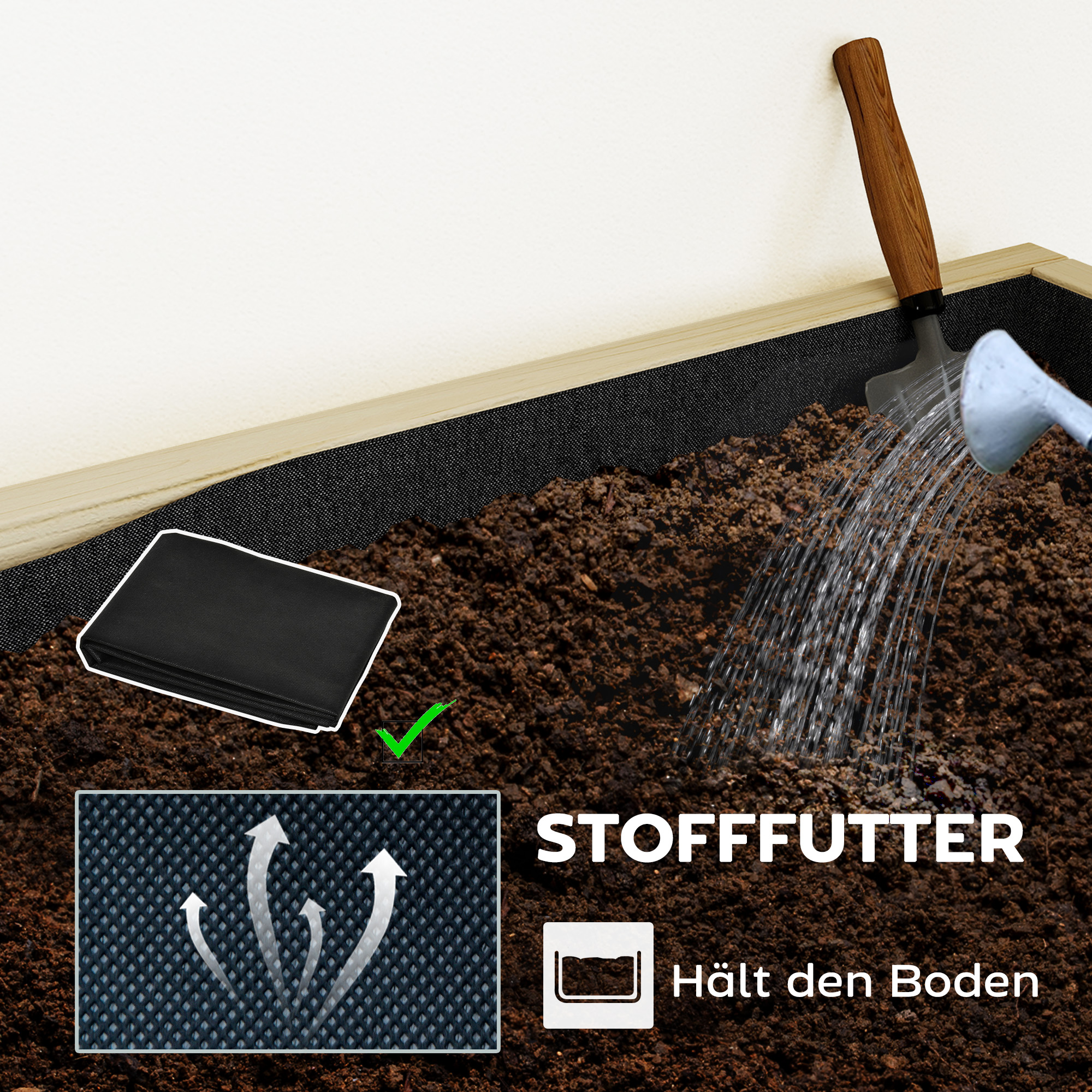 Blumenkasten mit Sichtschutz, Hochbeet mit Klappbarem Spalier, 6 Pflanzkästen mit Ablauflöchern, Stahl