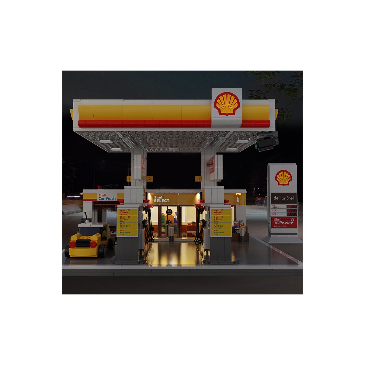 CaDA Shell Tankstelle mit Shop und Waschanlage Bricks