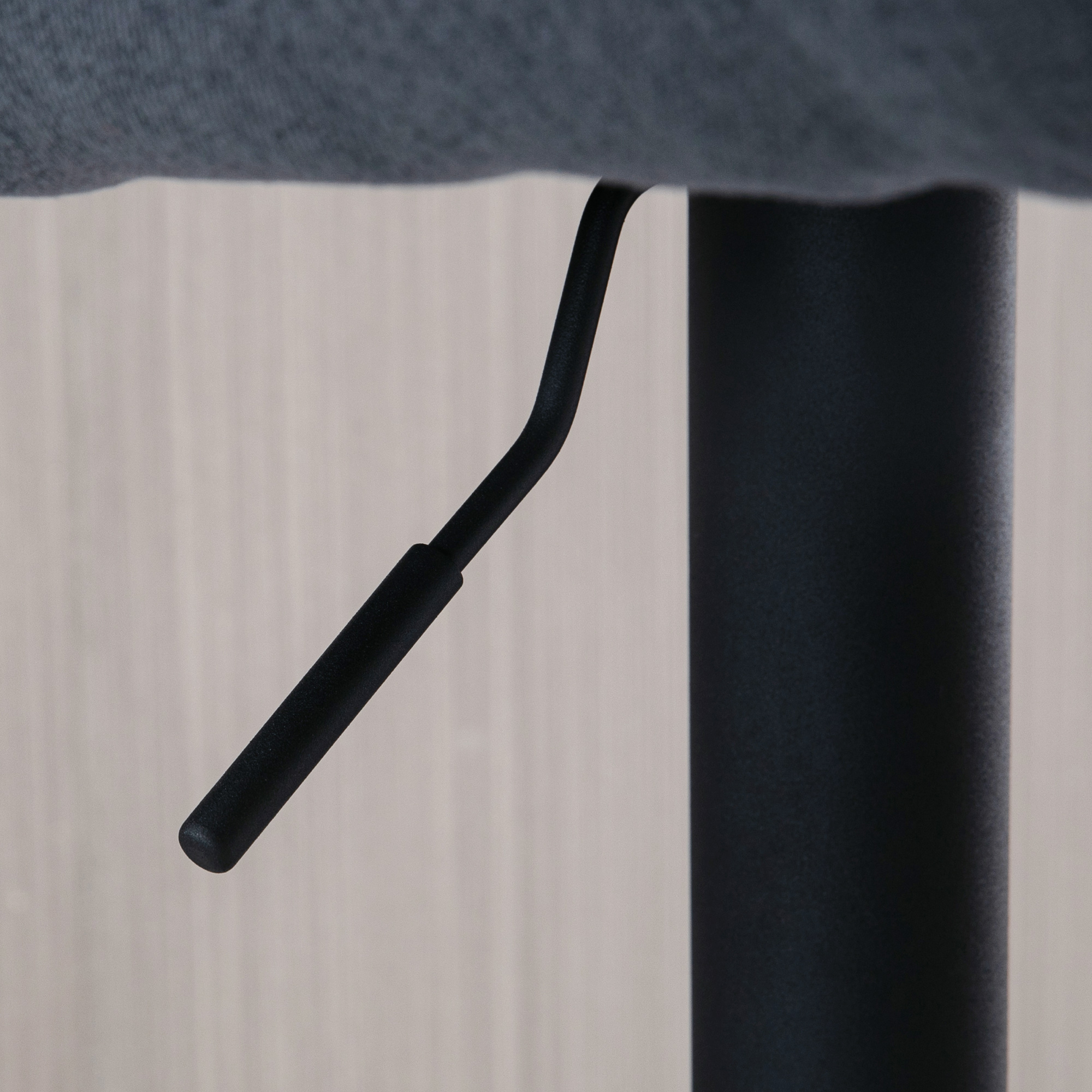 Barhocker höhenverstellbar mit Lehne und mit Fußstütze; Leinenoptik, 54 cm x 54 cm x 112 cm, Grau