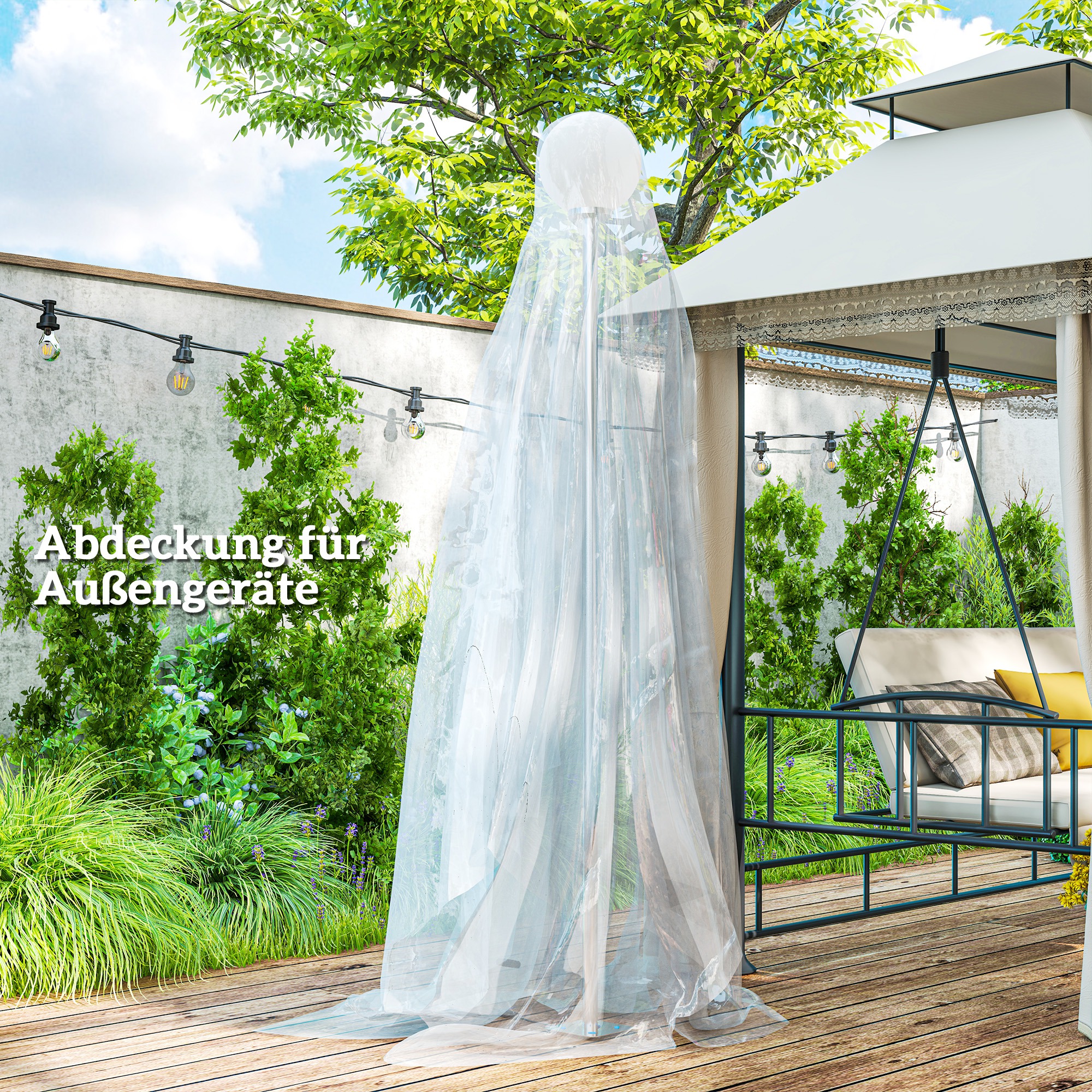 Gewächshausabdeckung aus Kunststoff, Plane zum Abdecken von Pflanzen, UV-beständig, Wasserfest, 7 x 8 m