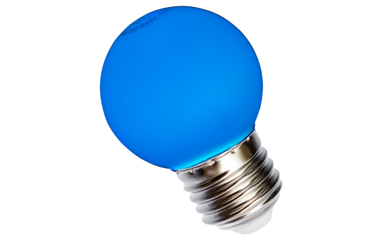 LED Tropfenlampe Blau, E27, 1W, 230V, 50mA, Abstrahlwinkel 270°