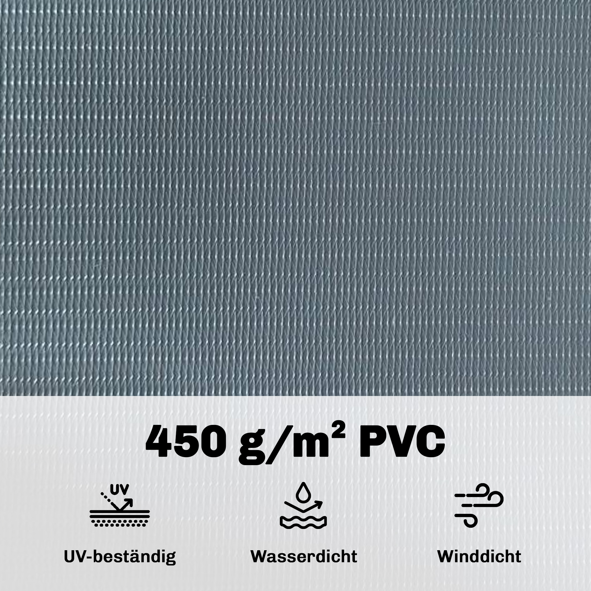 Sichtschutzstreifen 4er Set Kunststoff UV-beständiger wasserdichter Sichtschutz mit Befestigungsclips 35 m x 19 cm Grau