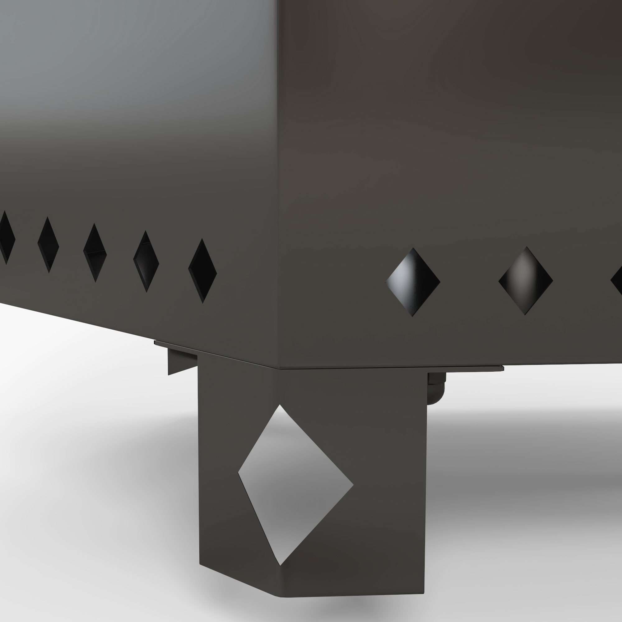 Feuerschale Feuerstelle Feuertonne, inkl, Schürhaken, 45 x 38,8  x 46,5 cm, Silber + Schwarz