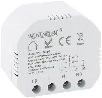 MILOS WiFi Unterputz Schalter + Dimmer, Android + iOS- App,Alexa/Google tauglich