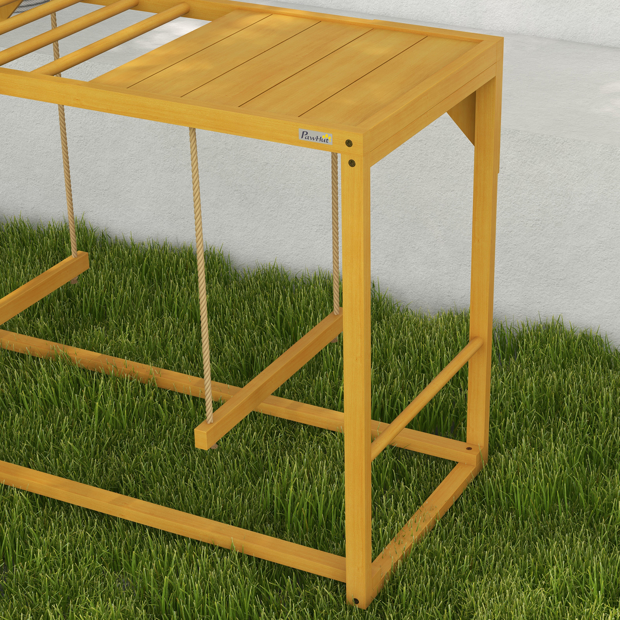 Hühner-Spielgerüst mit Schaukeln und Leiter, für 3-4 Hühner, Hühner-Klettergerüst aus Holz