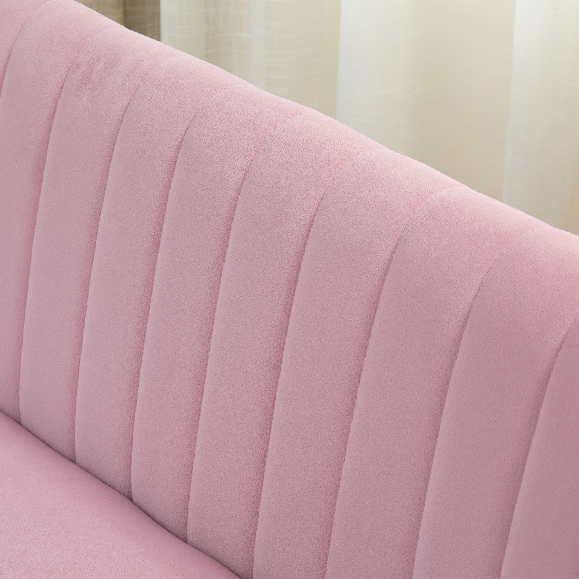 Sofa 2-Sitzer Stoffsofa Couch Polstersofa Loungesofa breit Rosa