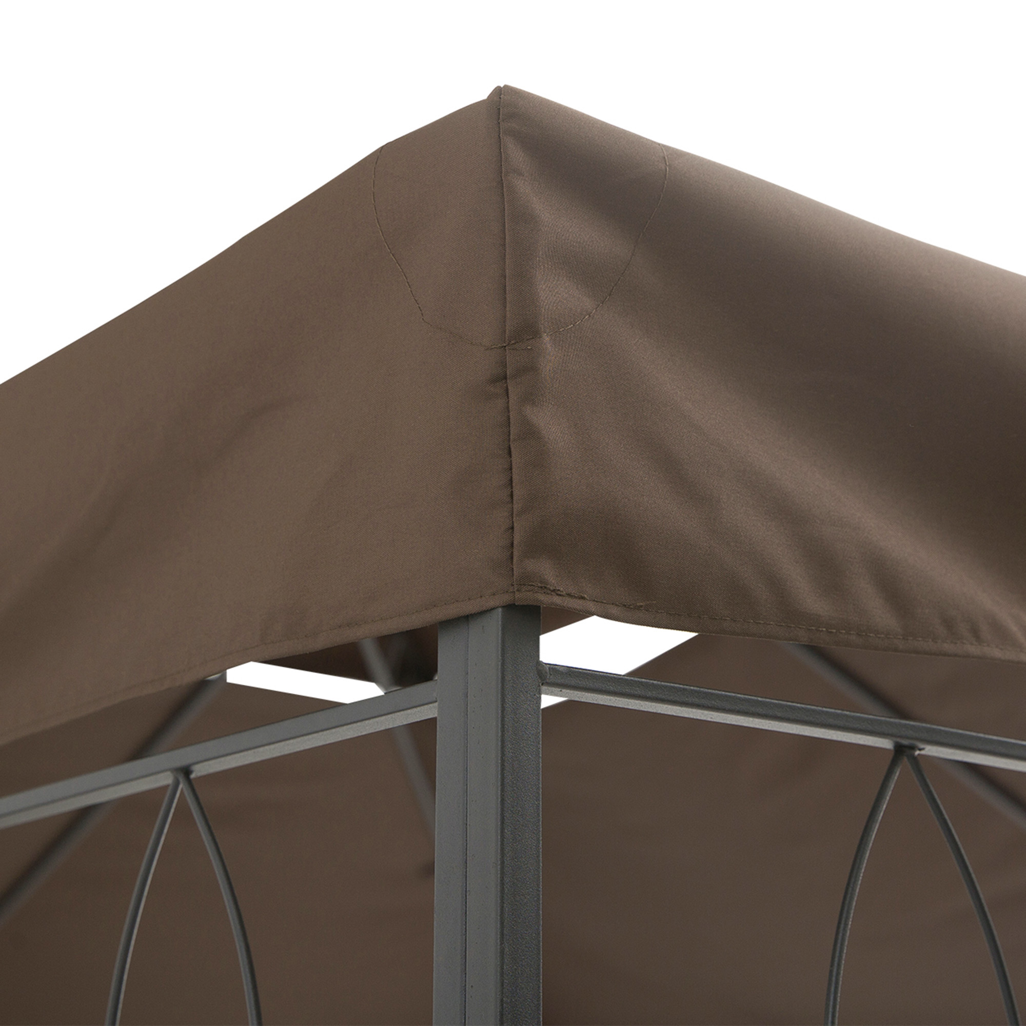Ersatzdach für Gartenpavillons 3x4m Polyester Kaffee
