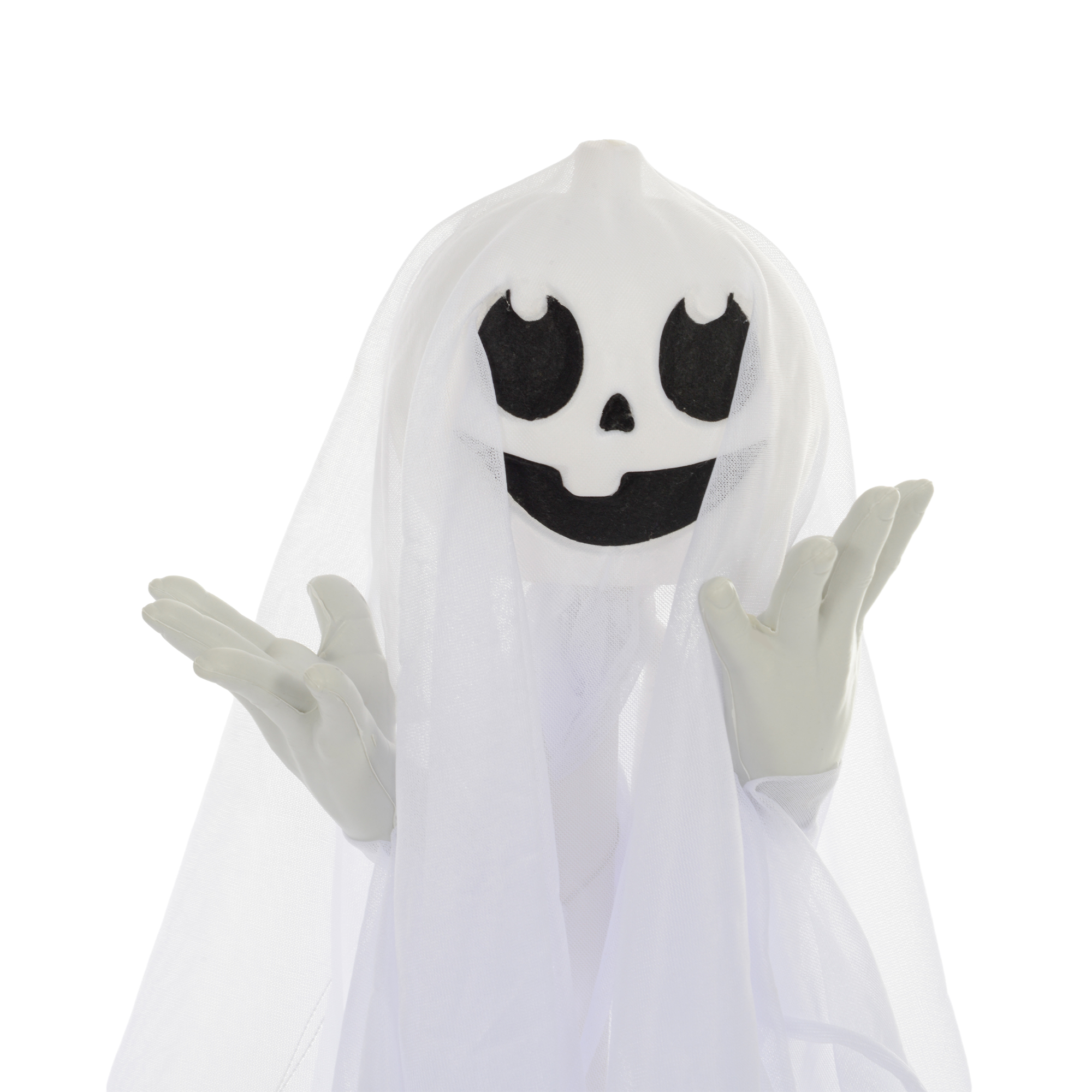 Halloweendekoration, 3 leuchtende Geister, Bewegungssensor, 54 x 10 x 60 cm, Weiß