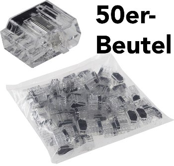 Steckbare Dosenklemmen, 50er Pack, 1-polig, 3 Klemmstellen, 1-2,5mm² Steckbare Dosenklemmen, 50er Pack, 1-polig, 3 Klemmstellen, 1-2,5mm²