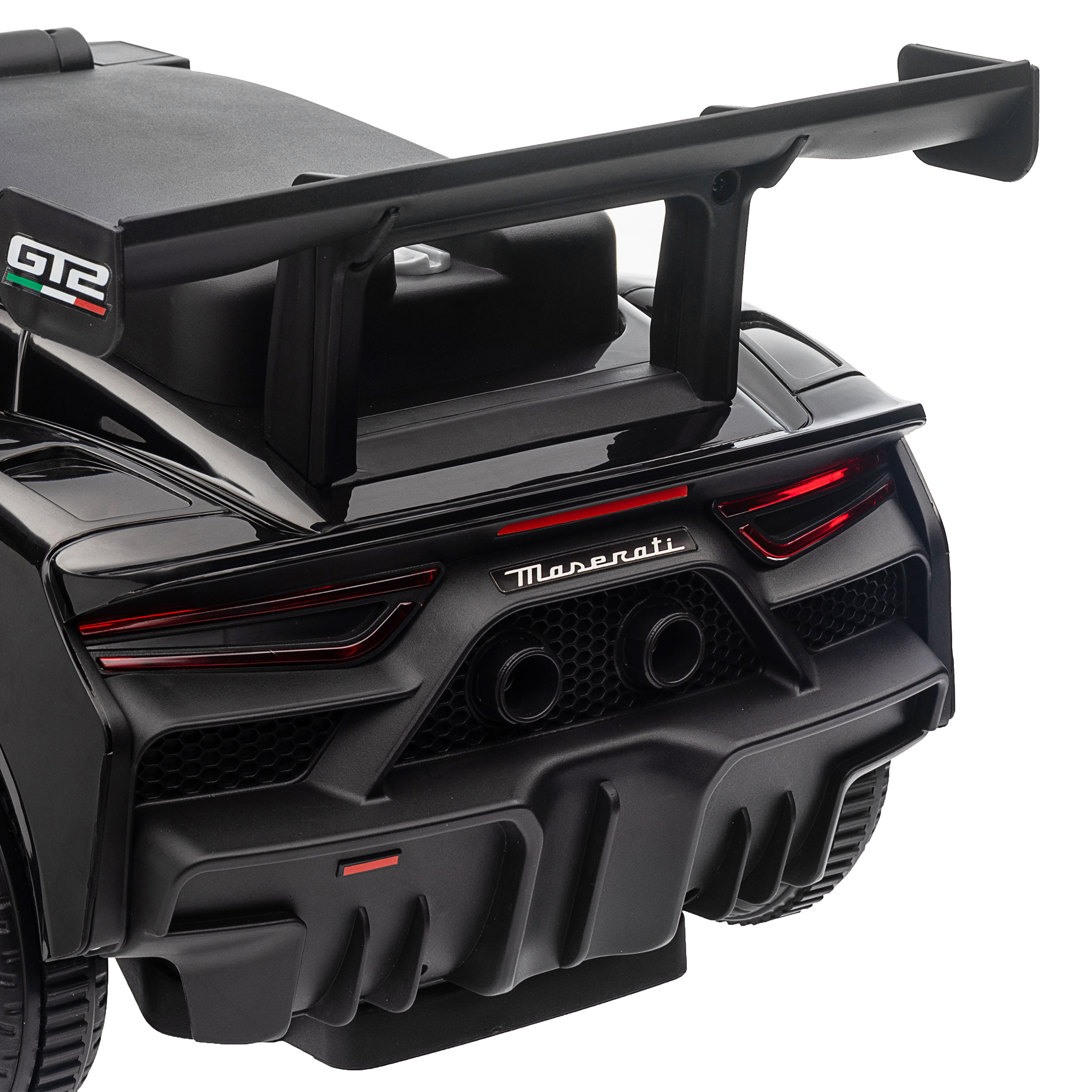 Rutschauto, Maserati, Stauraum, Hupe & Musik, Flüsterreifen, für 1,5 bis 5 Jahre, bis 25 kg, Schwarz