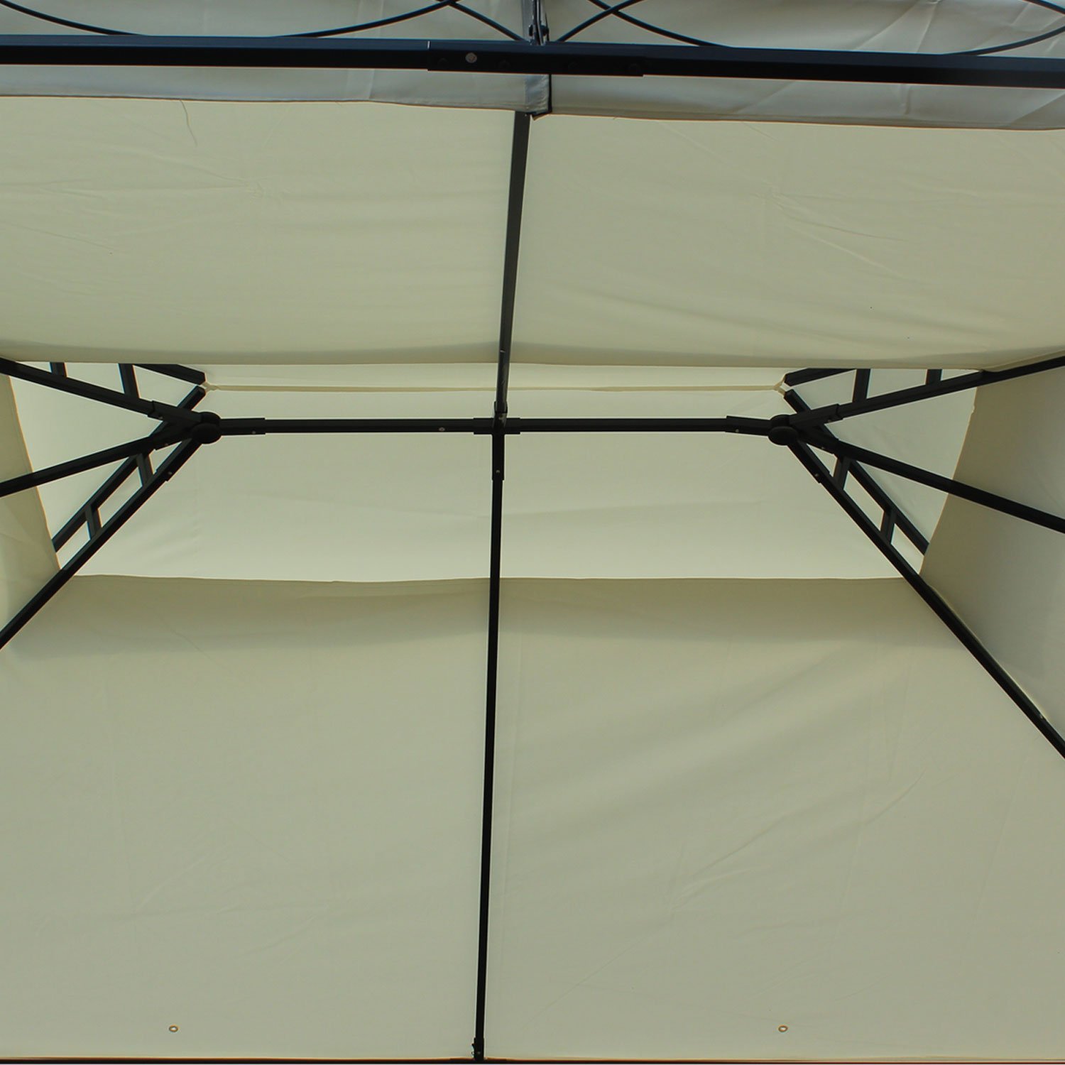 Luxus Pavillon Gartenpavillon Partyzelt Festzelt Gartenzelt Pagode 3x4 m Creme