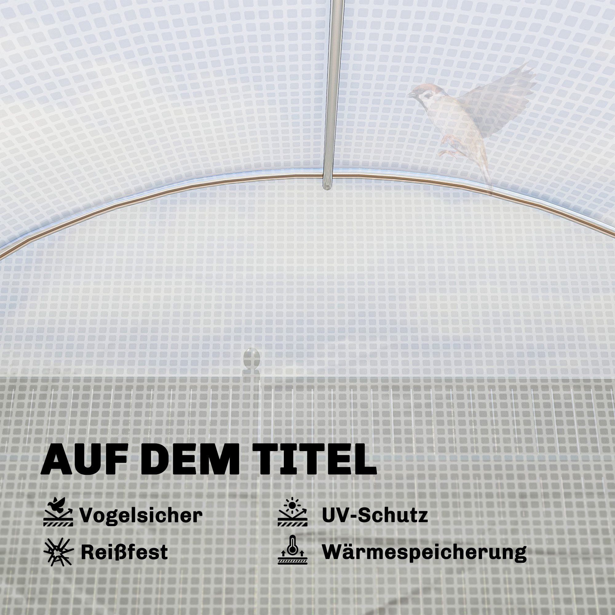 Gewächshaus ca. 2,7 x 2 x 2 m Foliengewächshaus mit Regalen Rollbar Reißverschlusstür 6 Netzfenster Stützstangen