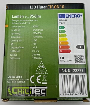 LED-Fluter "CTF-OB 10" / IP65, 10W, 956lm, 4000K neutralweiß