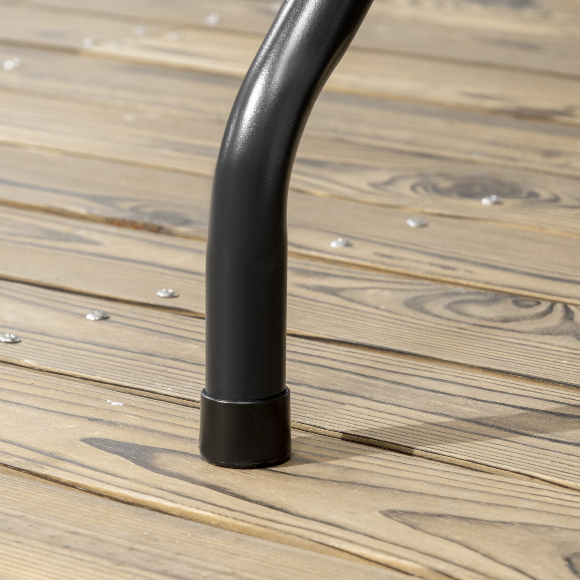 Outdoortisch, Gartentisch, für 6 Pers., klappbar, Holzoptik, dunkelgrau, 180 x 75,5 x 73 cm