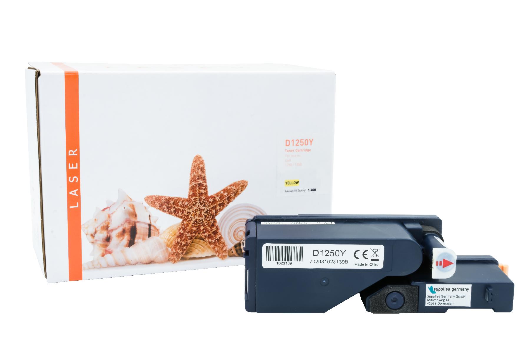 D1250Y alternativ Toner gelb für Dell / 25MRX / 1.400 Seiten