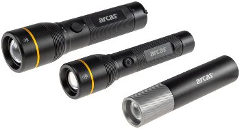LED-Taschenlampe CAMELION mit Akku 10W / 1000lm, Zoom, Powerbankfunktion