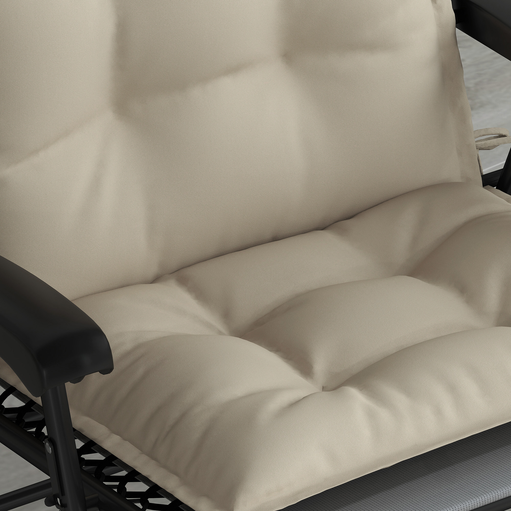 2er Set Auflage für Sonnenliege Wasserabweisend Liegenauflage für Gartenliege Polsterauflage 50x116x5 cm, Beige